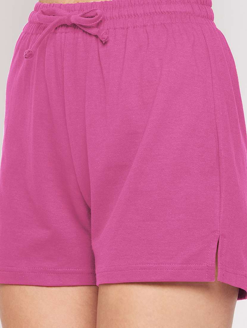 women solid sleeveless top & shorts co-ord set - 22086995 -  Standard Image - 6