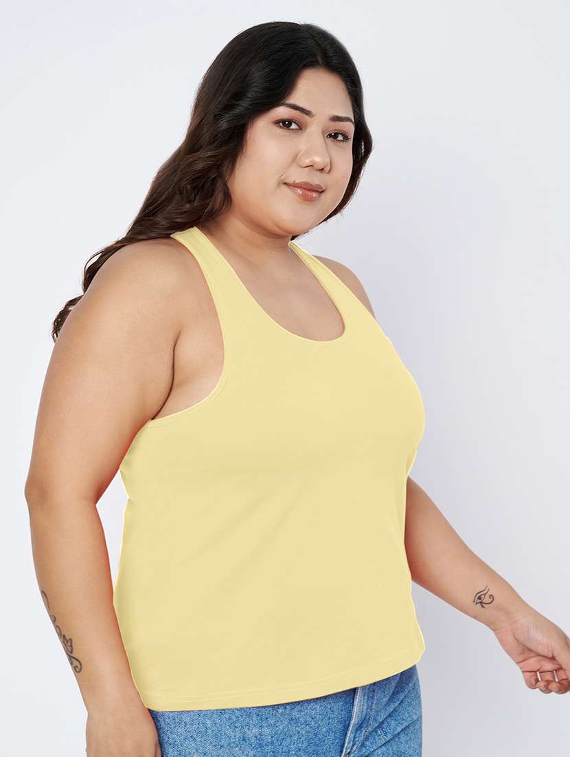 women plus size solid sleeveless camisole - 22087006 - Standard Image - 1