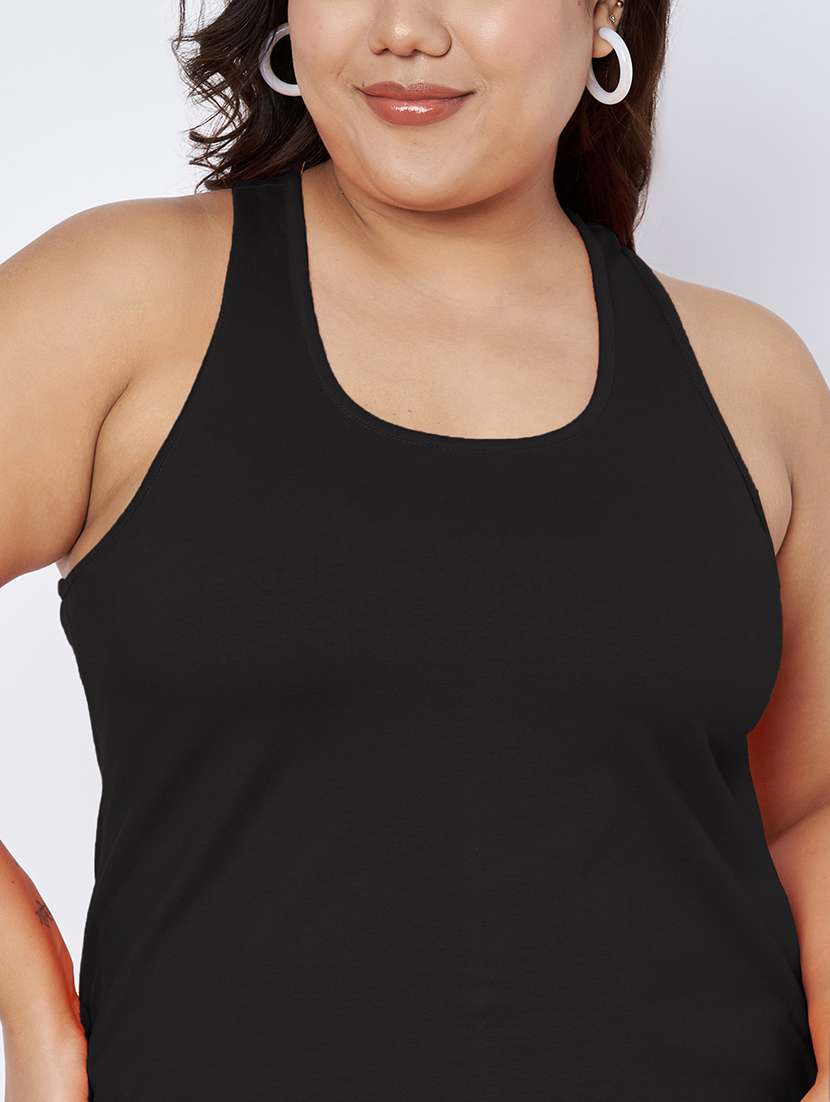 women plus size solid sleeveless camisole - 22087007 - Standard Image - 6