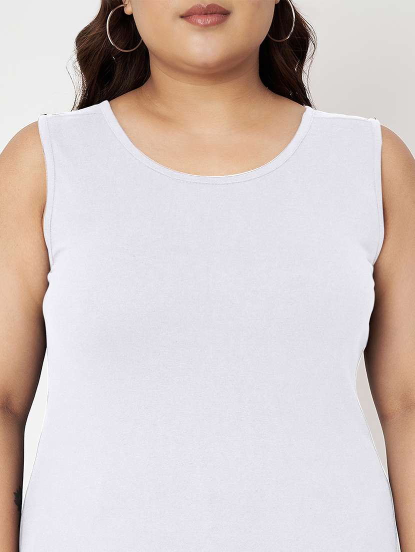 women plus size solid sleeveless camisole - 22087009 - Standard Image - 6