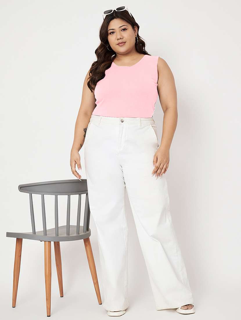 women plus size solid sleeveless camisole - 22087010 - Standard Image - 4