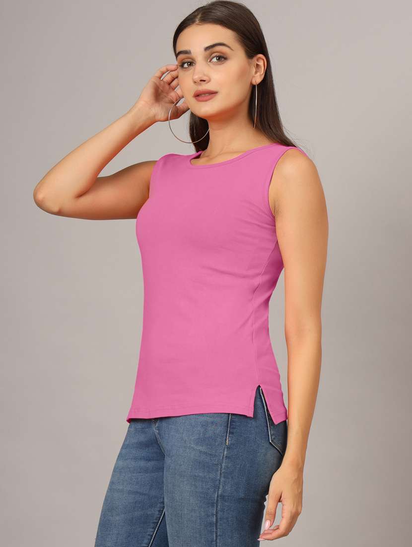 women solid sleeveelsss camisole - 22087012 - Standard Image - 1