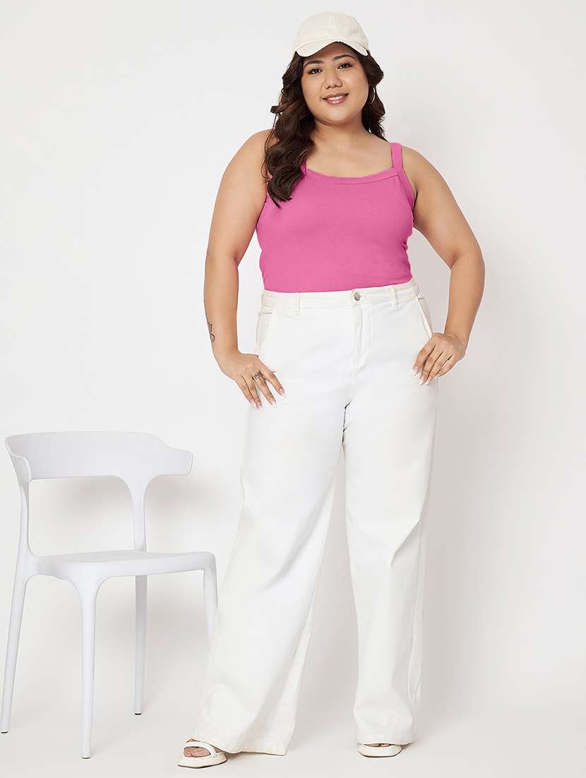 women plus size solid sleeveelsss camisole - 22087018 - Standard Image - 4