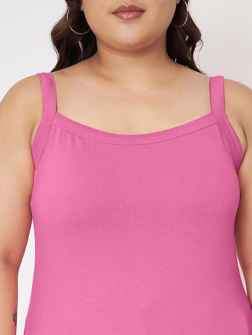 women plus size solid sleeveelsss camisole - 22087018 - Standard Image - 6