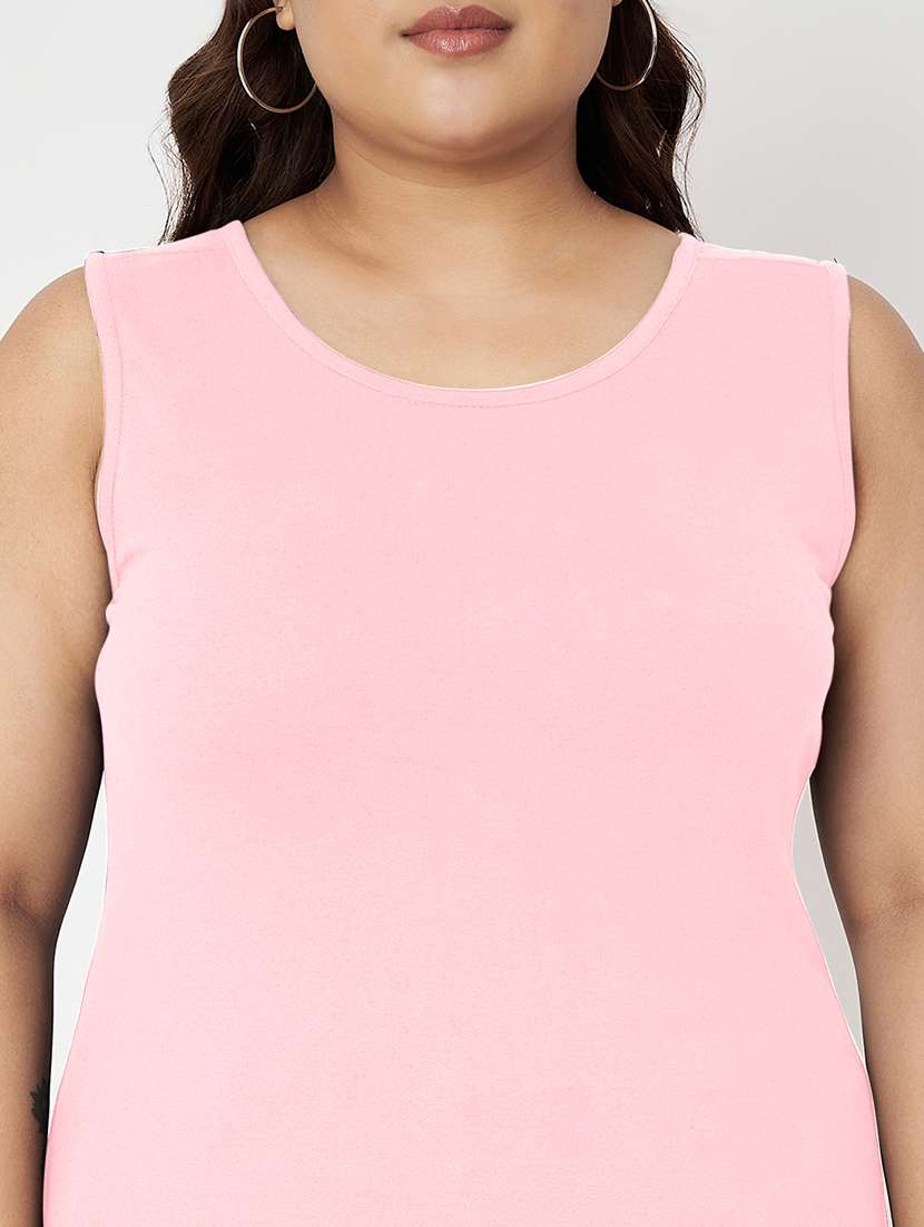 women plus size solid sleeveelsss camisole - 22087019 -  Standard Image - 6