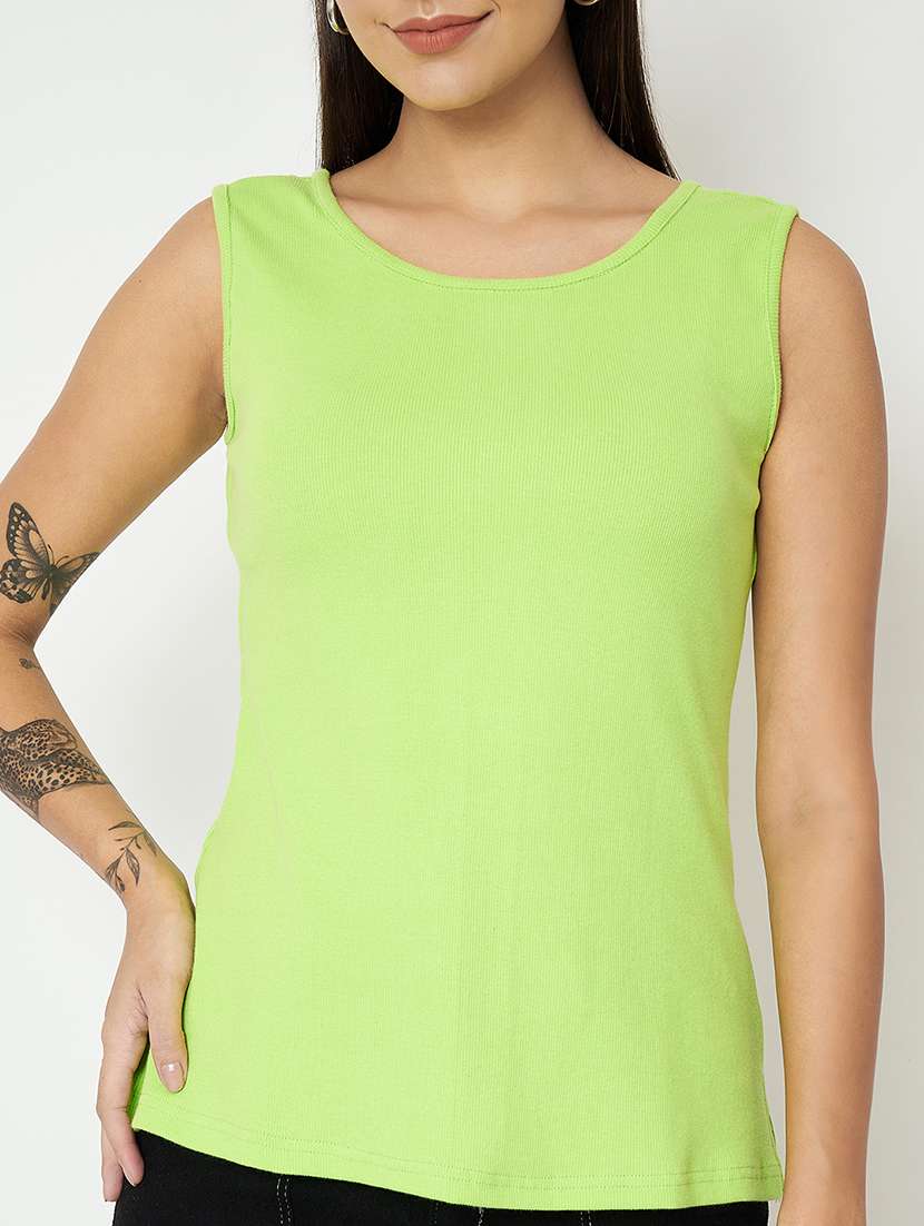 women solid sleeveelsss camisole - 22087020 - Standard Image - 6