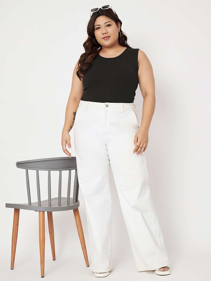 women plus size solid sleeveelsss camisole - 22087021 - Standard Image - 4