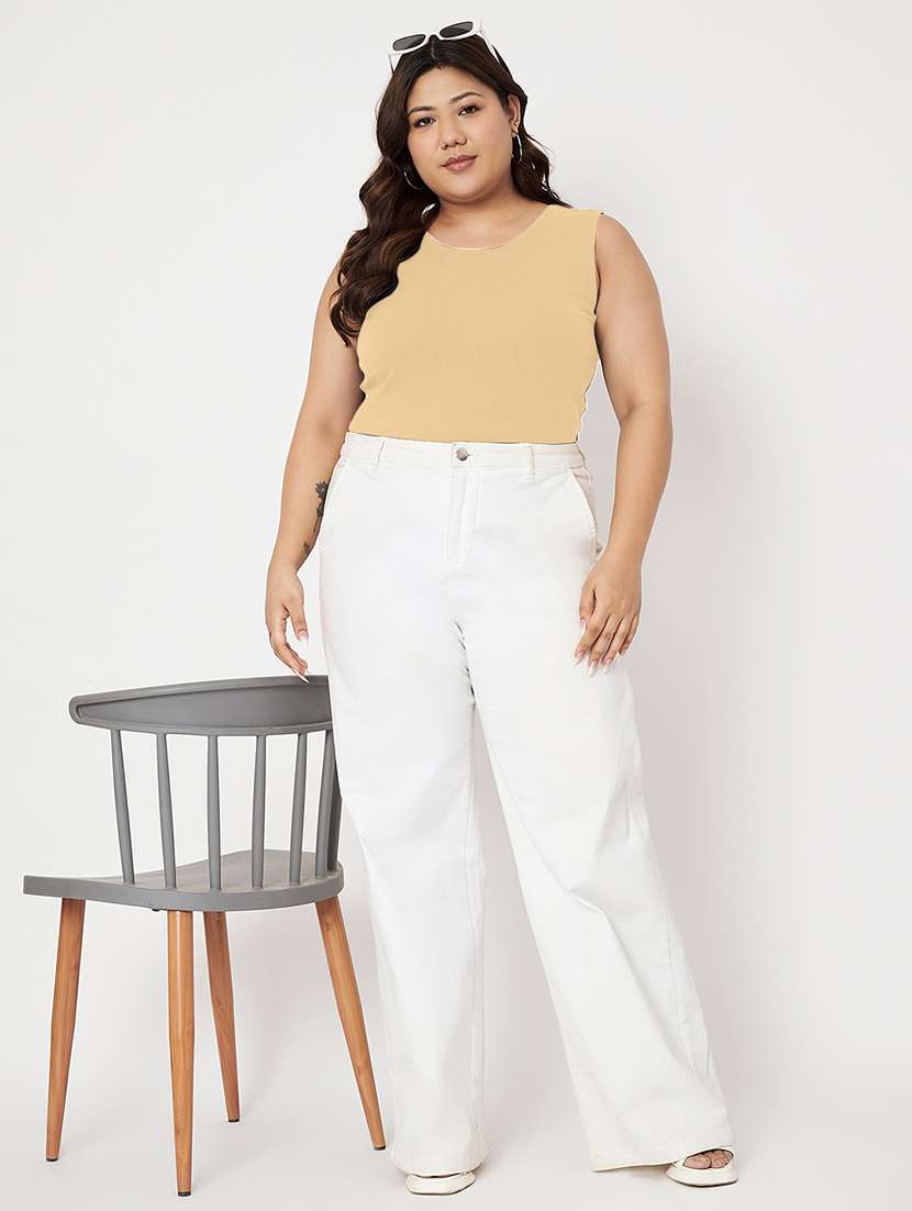 women plus size solid sleeveelsss camisole - 22087023 - Standard Image - 4