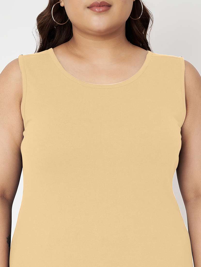 women plus size solid sleeveelsss camisole - 22087023 - Standard Image - 6