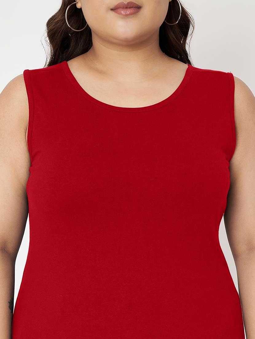women plus size solid sleeveelsss camisole - 22087024 - Standard Image - 6