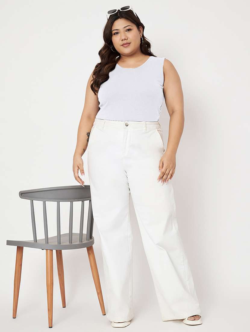 women plus size solid sleeveelsss camisole - 22087025 - Standard Image - 4
