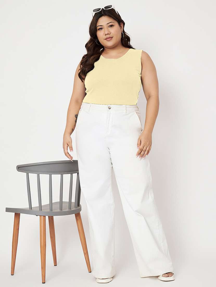 women plus size solid sleeveelsss camisole - 22087026 - Standard Image - 4