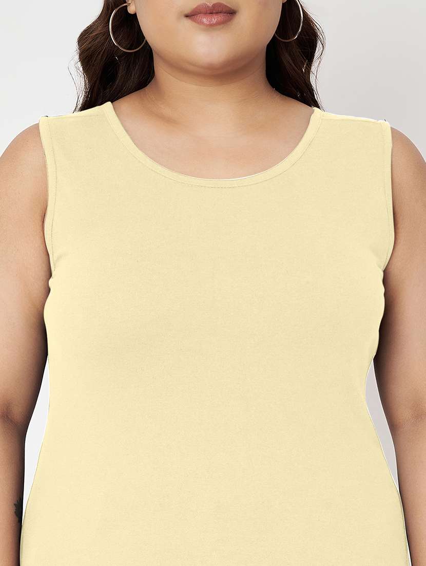 women plus size solid sleeveelsss camisole - 22087026 - Standard Image - 6