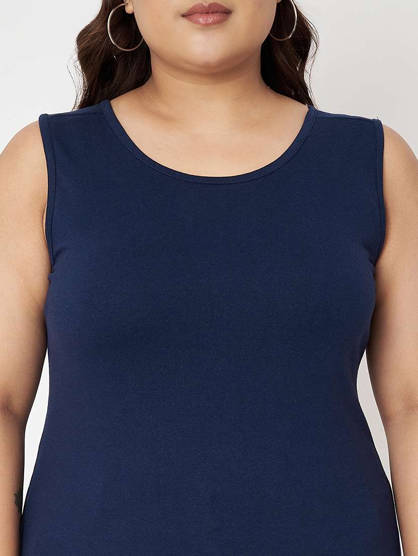 women plus size solid sleeveelsss camisole - 22087027 -  Standard Image - 6