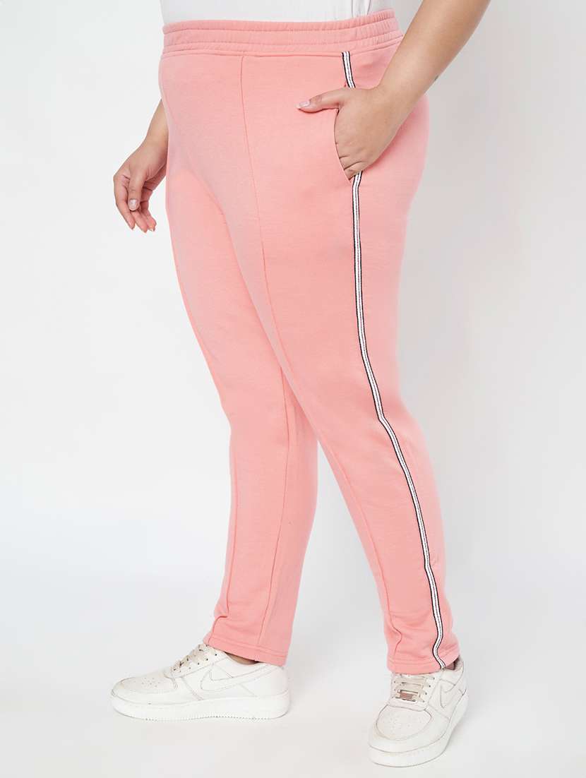 women plus size solid regular track pant - 22087028 -  Standard Image - 1