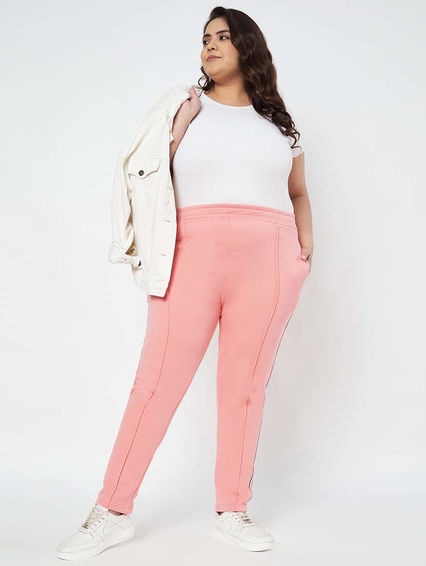 women plus size solid regular track pant - 22087028 -  Standard Image - 4