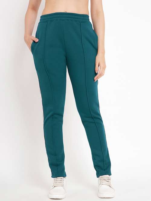 women solid mid rise regular fit track pant - 22087029 -  Standard Image - 0