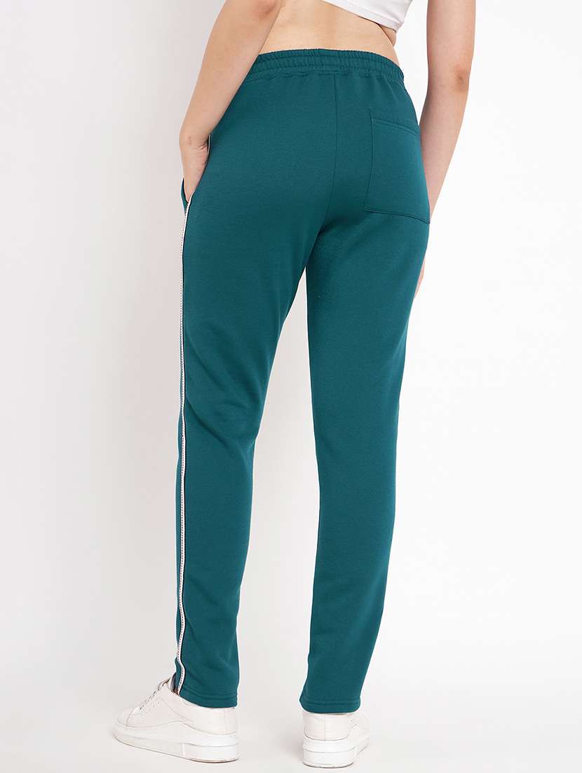 women solid mid rise regular fit track pant - 22087029 -  Standard Image - 4