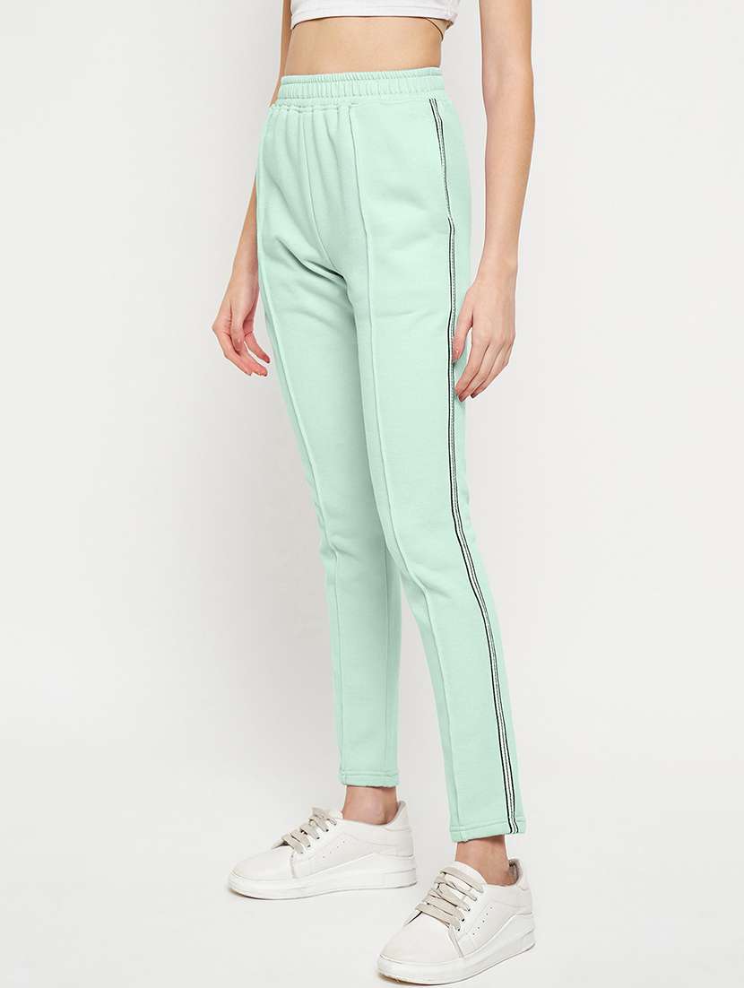 women solid mid rise regular fit track pant - 22087031 -  Standard Image - 1