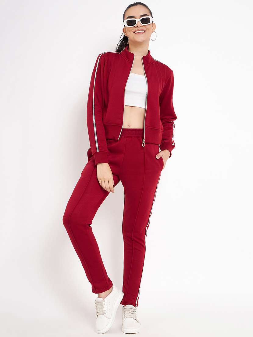 women solid mid rise regular fit track pant - 22087032 -  Standard Image - 4