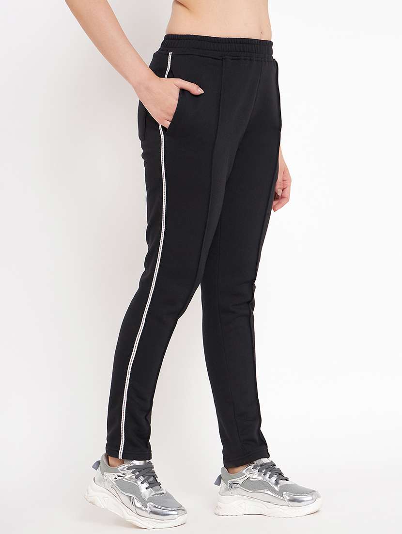 women solid mid rise yoga pants - 22087036 - Standard Image - 1
