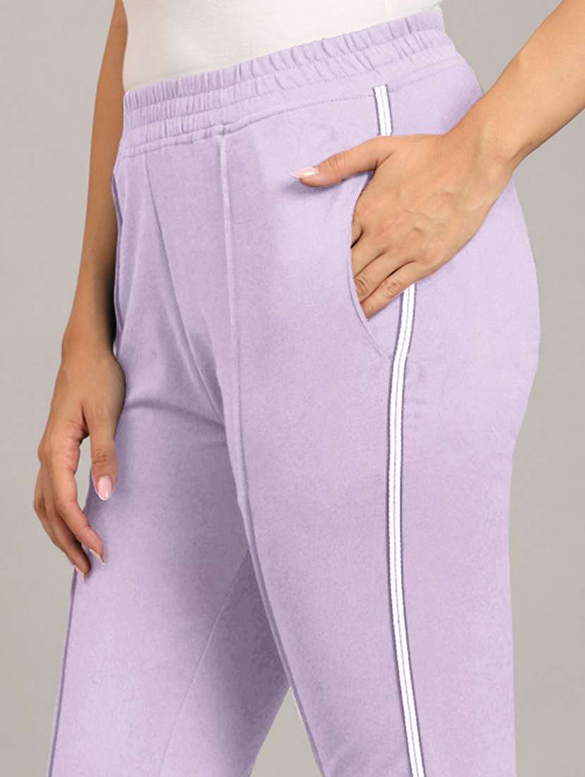 women solid mid rise yoga pants - 22087038 -  Standard Image - 6