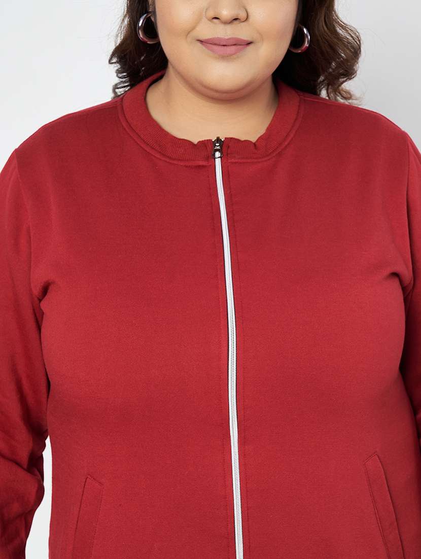 women plus size solid long sleeve jacket - 22087055 -  Standard Image - 6