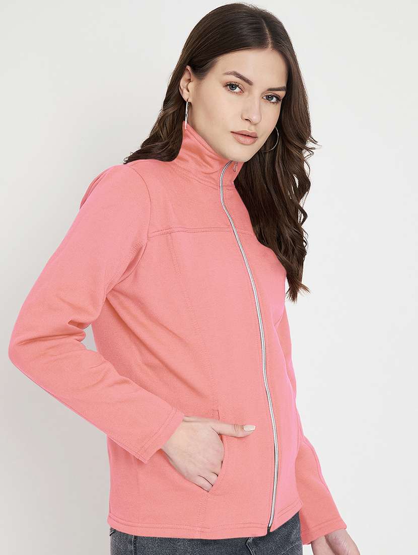 women solid long sleeve jacket - 22087058 -  Standard Image - 1