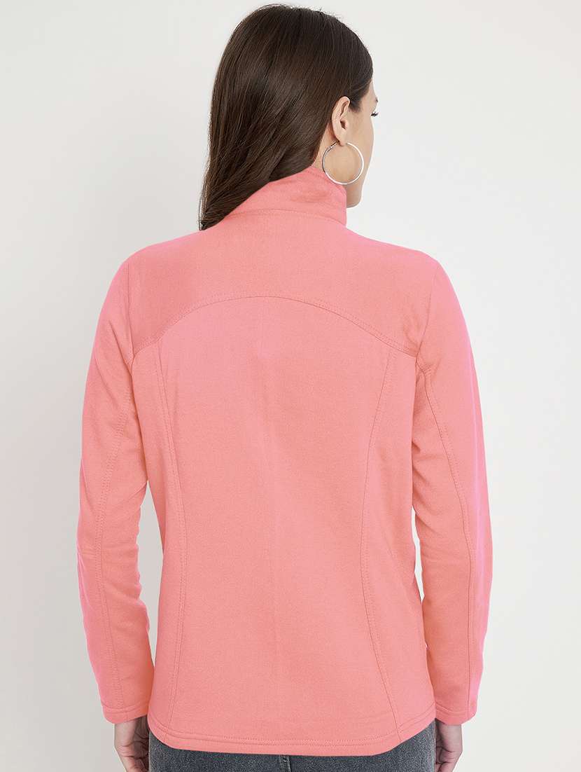 women solid long sleeve jacket - 22087058 -  Standard Image - 4