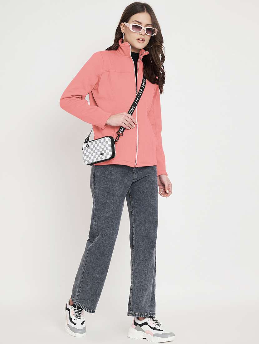 women solid long sleeve jacket - 22087058 -  Standard Image - 6