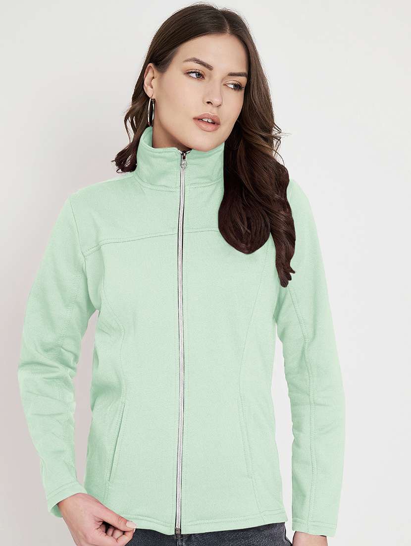 women solid long sleeve jacket - 22087059 -  Standard Image - 1