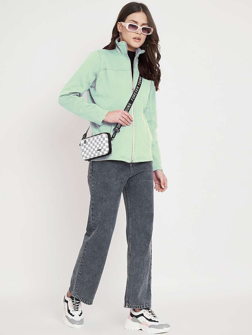 women solid long sleeve jacket - 22087059 -  Standard Image - 6