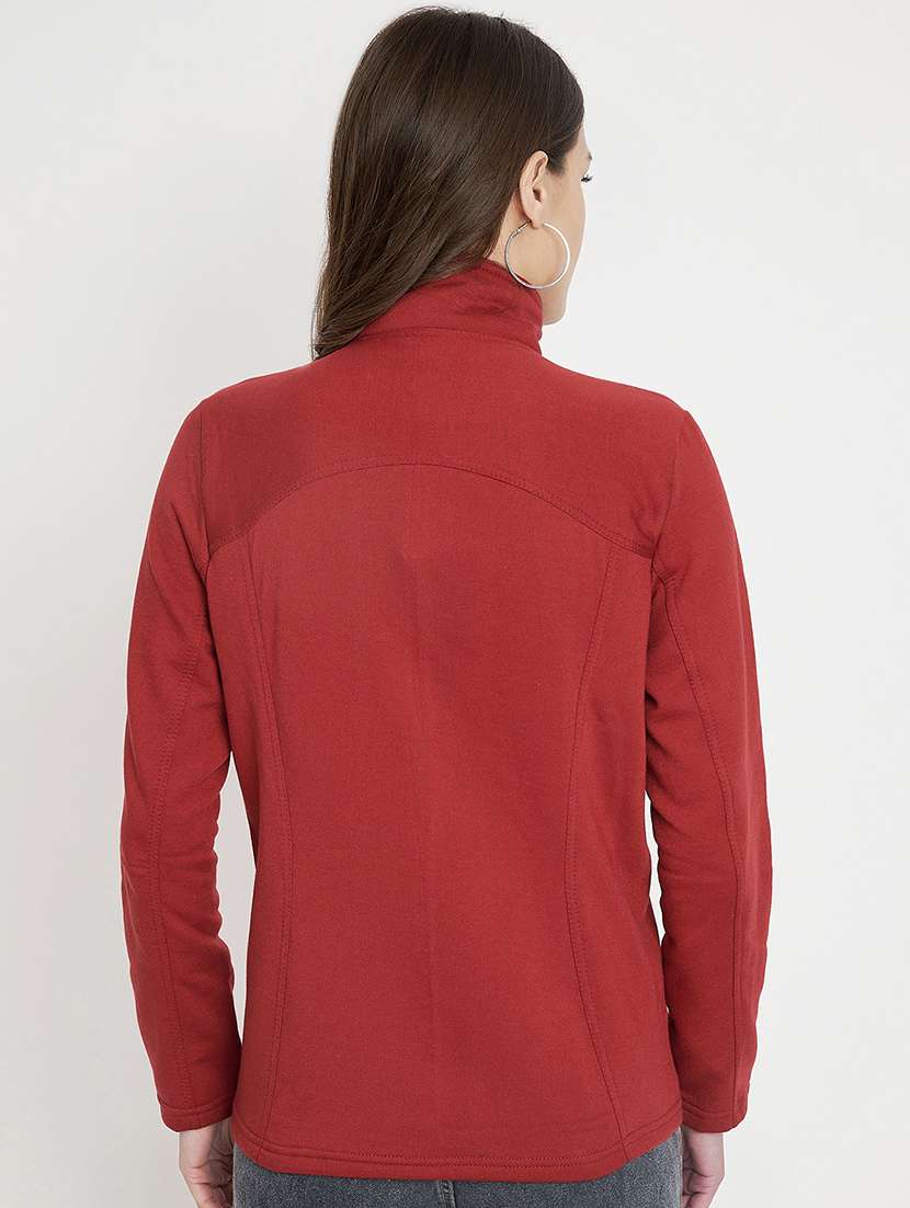 women solid long sleeve jacket - 22087060 -  Standard Image - 4