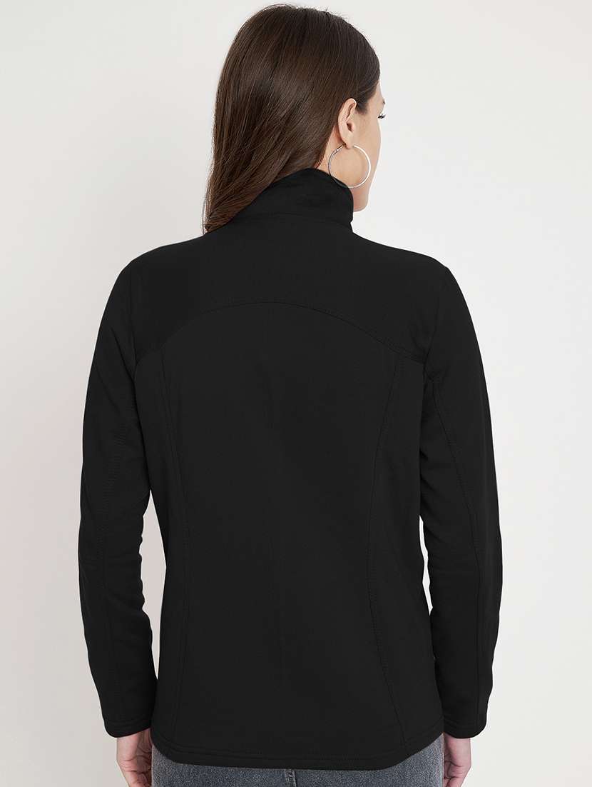 women solid long sleeve jacket - 22087066 -  Standard Image - 4