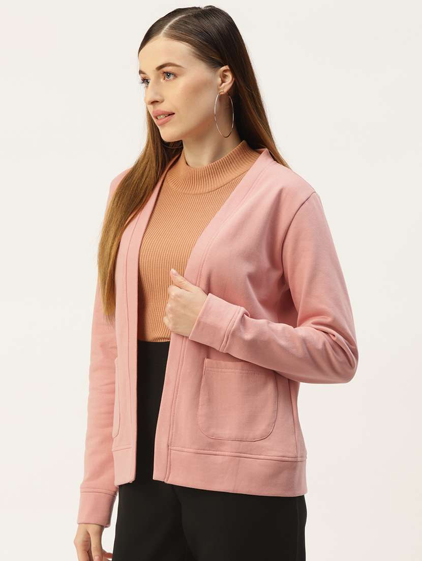 women solid long sleeve shrug - 22087082 -  Standard Image - 1