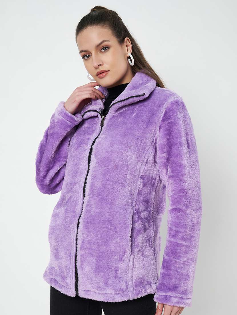 women solid long sleeve jacket - 22087105 -  Standard Image - 1