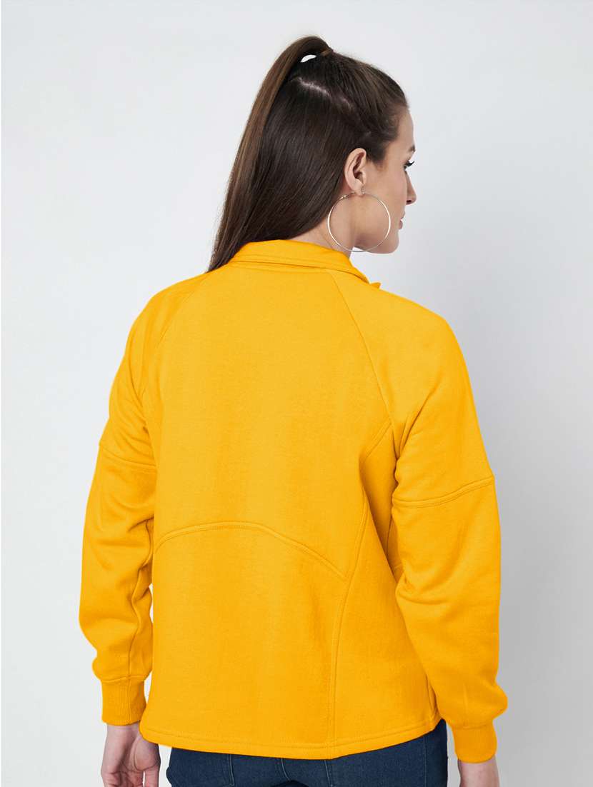 Women Solid Stand Collar Long Sleeve Jacket - 22087109 -  Standard Image - 4