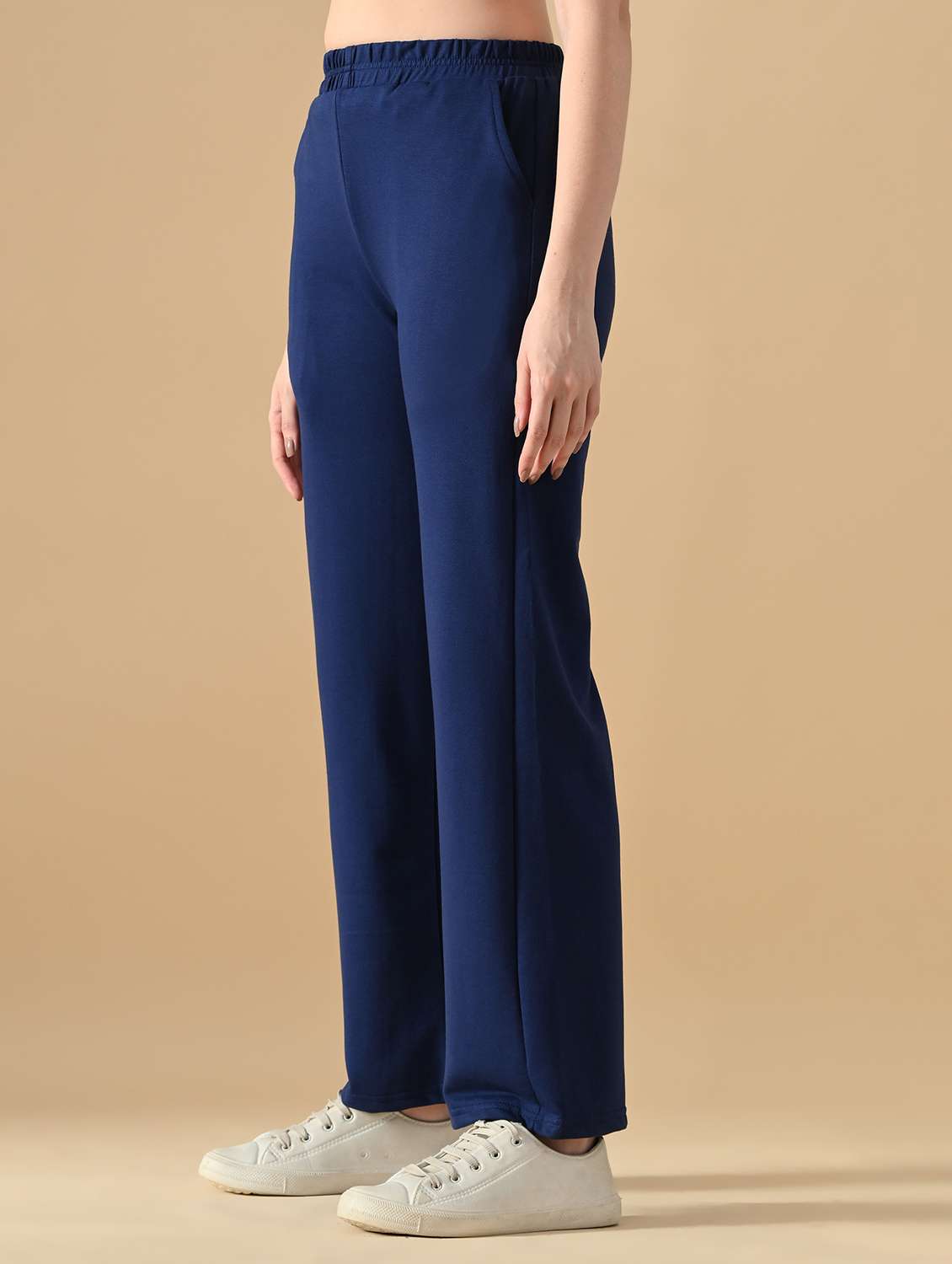 women solid mid rise relaxed fit track pant - 22087126 -  Standard Image - 1