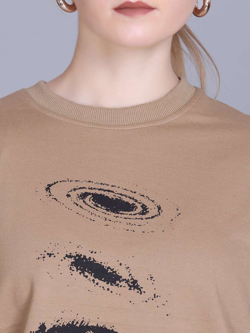 women printed round neck long sleeve sweatshirt - 22087129 -  Standard Image - 4