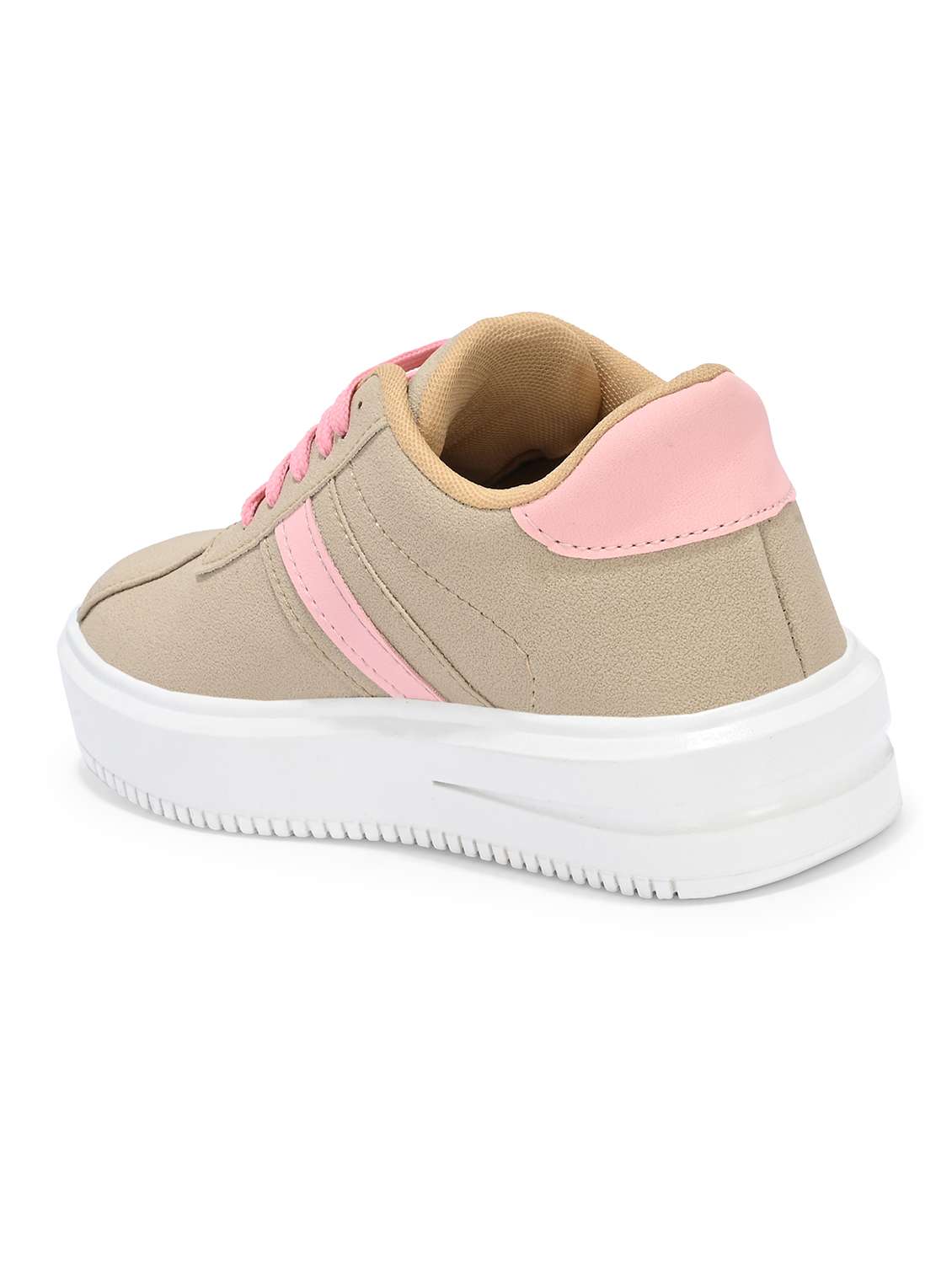 women beige lace-up sports shoe - 22087178 - Standard Image - 4