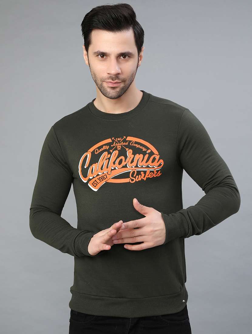 men printed long sleeve sweatshirt - 22087399 -  Standard Image - 1