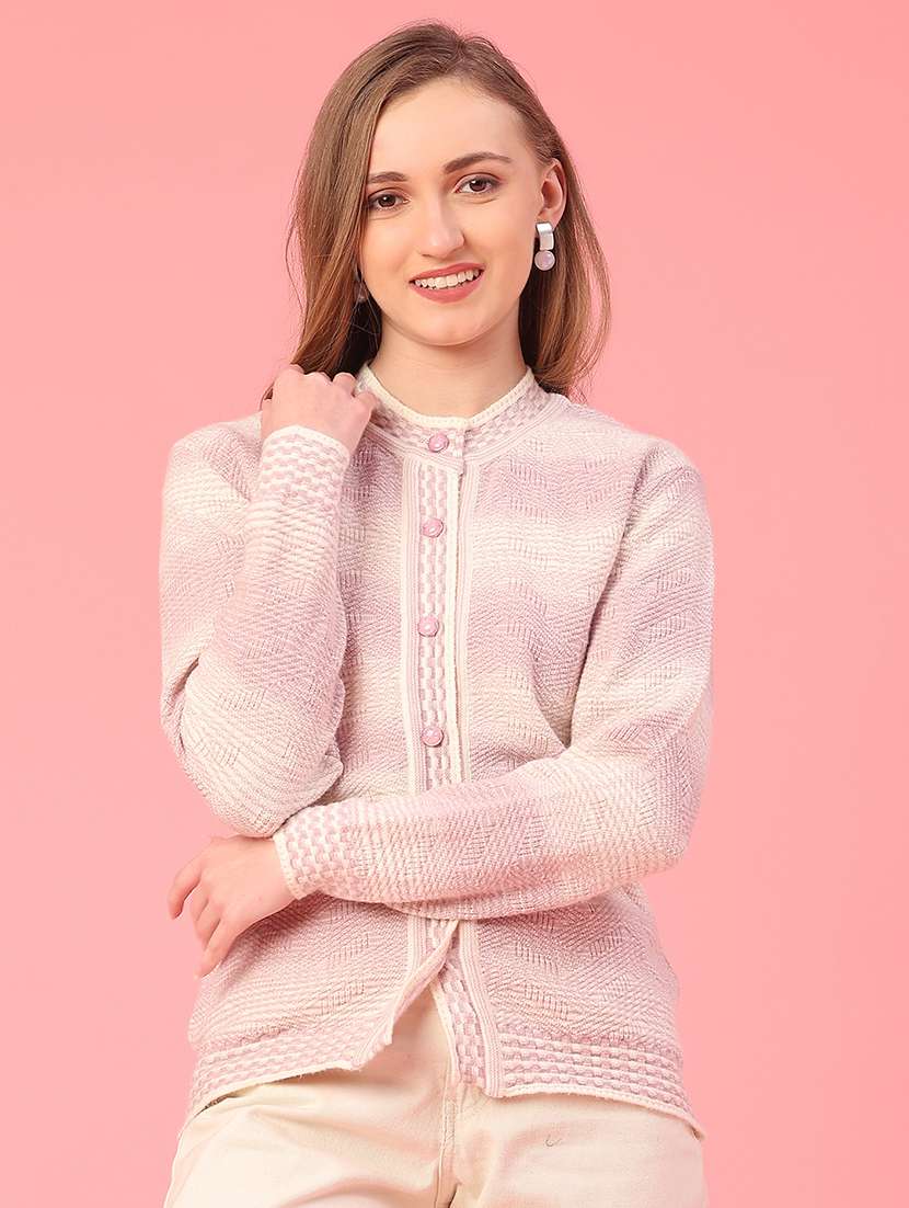 women self design long sleeve cardigan - 22087407 -  Standard Image - 1