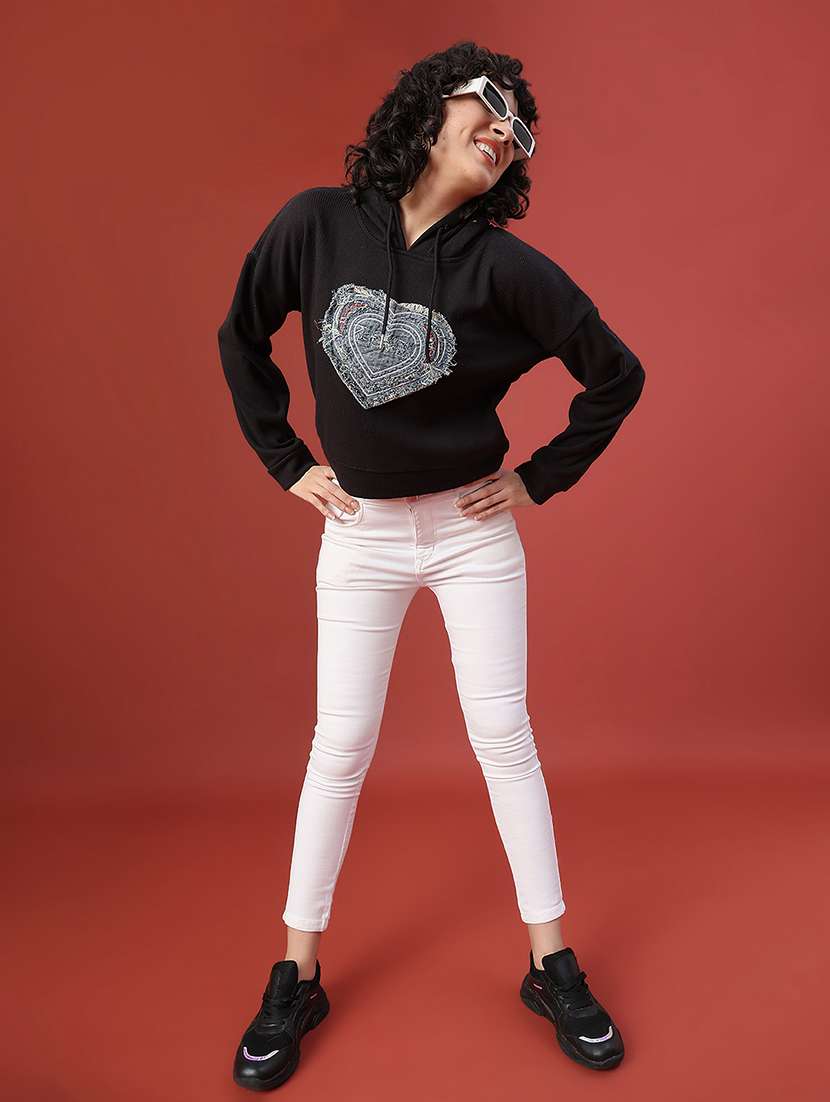 women printed long sleeve hooded sweatshirt - 22087524 -  Standard Image - 4