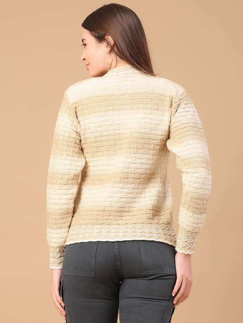 women self design long sleeve cardigan - 22087568 -  Standard Image - 4