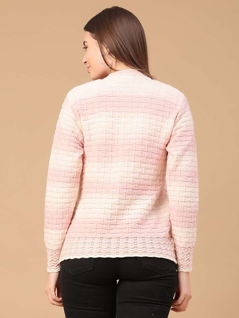 women self design long sleeve cardigan - 22087569 -  Standard Image - 4