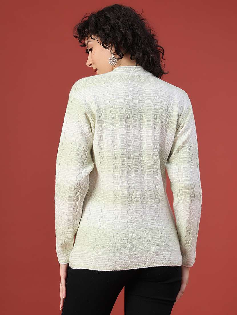 women self design long sleeve cardigan - 22087570 -  Standard Image - 4