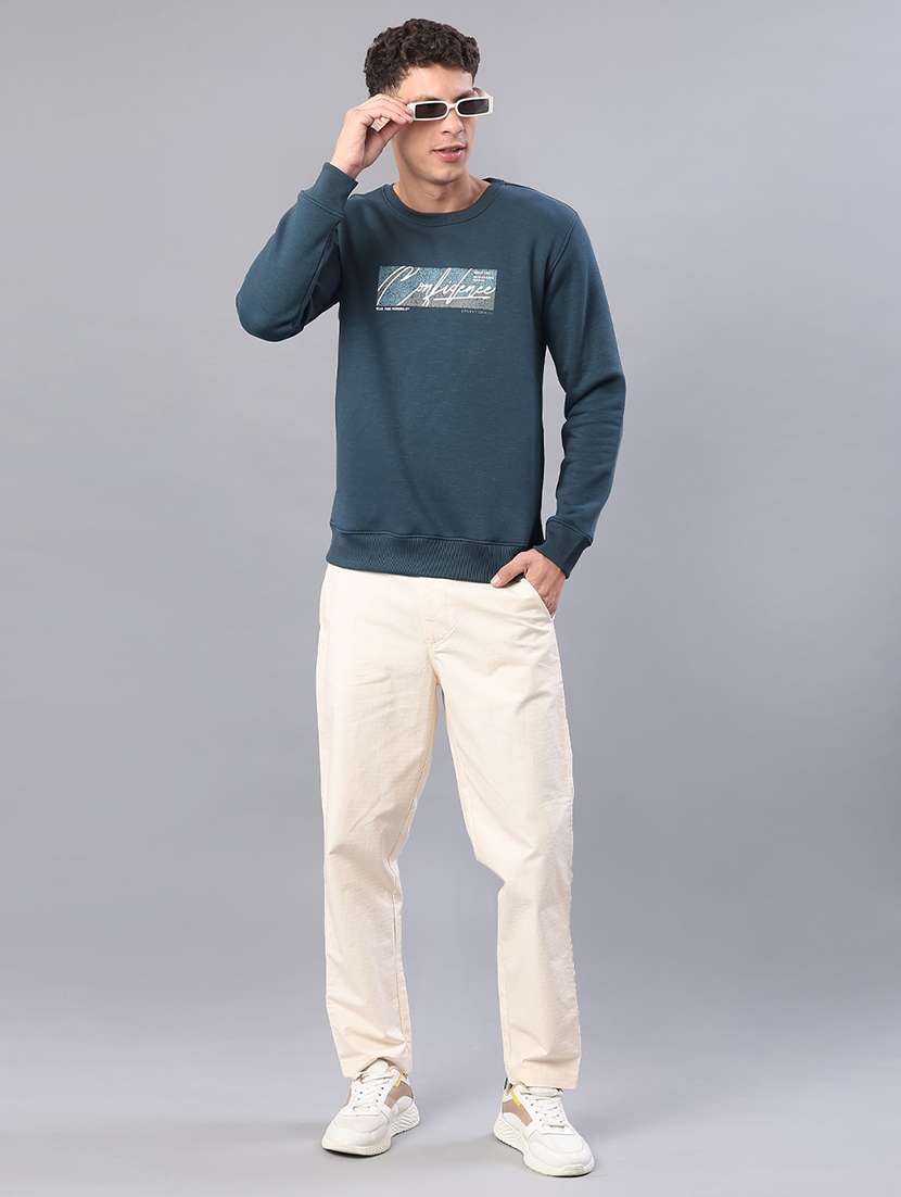 men chest print long sleeve regular fit sweatshirt - 22087575 -  Standard Image - 4