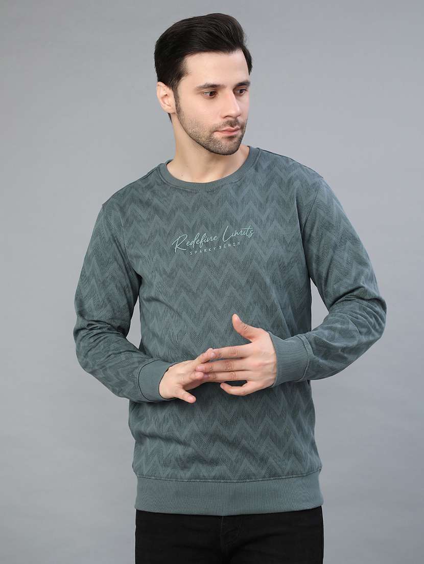men printed long sleeve regular fit sweatshirt - 22087578 -  Standard Image - 1