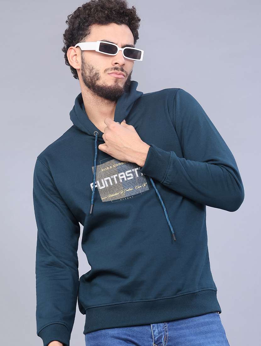 men chest print long sleeve regular fit sweatshirt