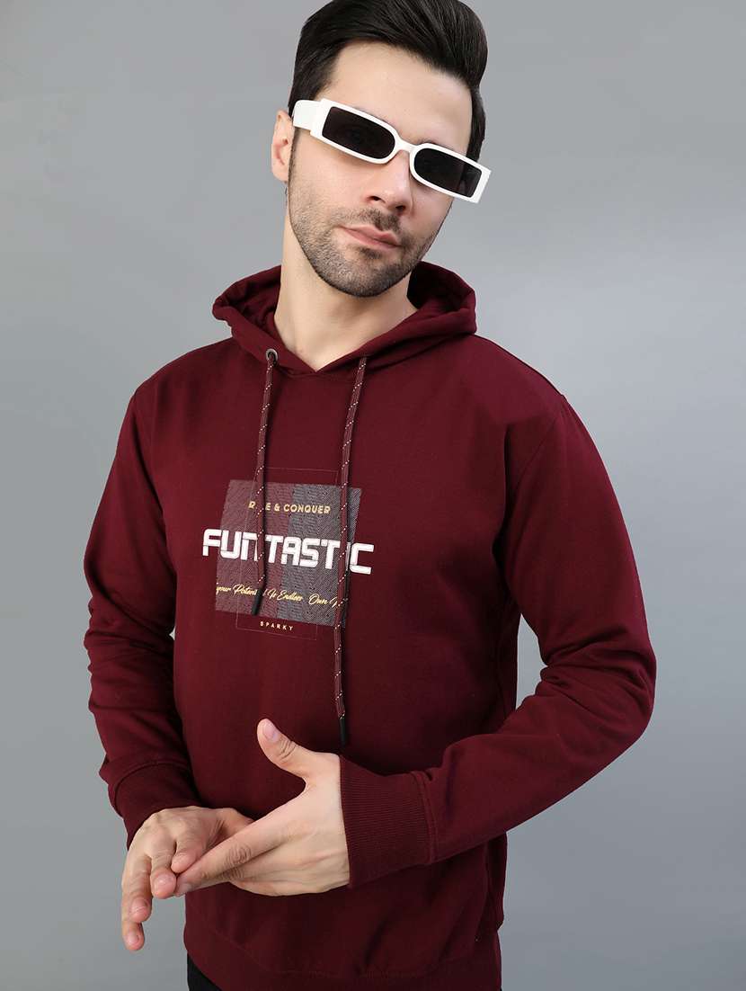 men chest print long sleeve regular fit sweatshirt